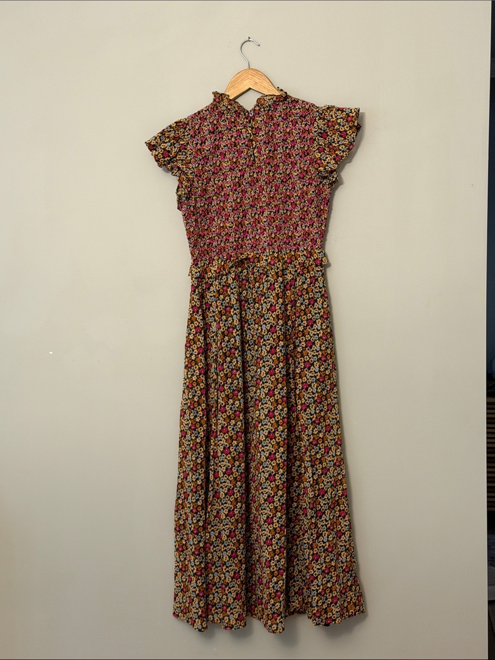 Olivia James The Label Lila Maxi Dress Cottage Floral Core Ruffles Size S - Picture 2 of 8